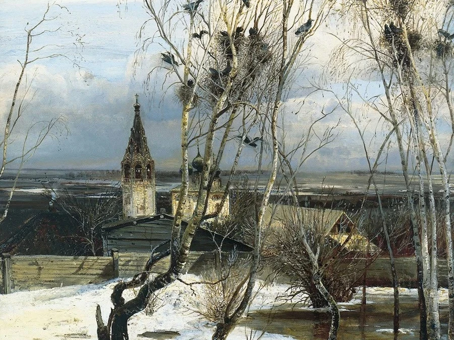 Русь в пейзажах: "Грачи прилетели" Алексей Саврасов 1871