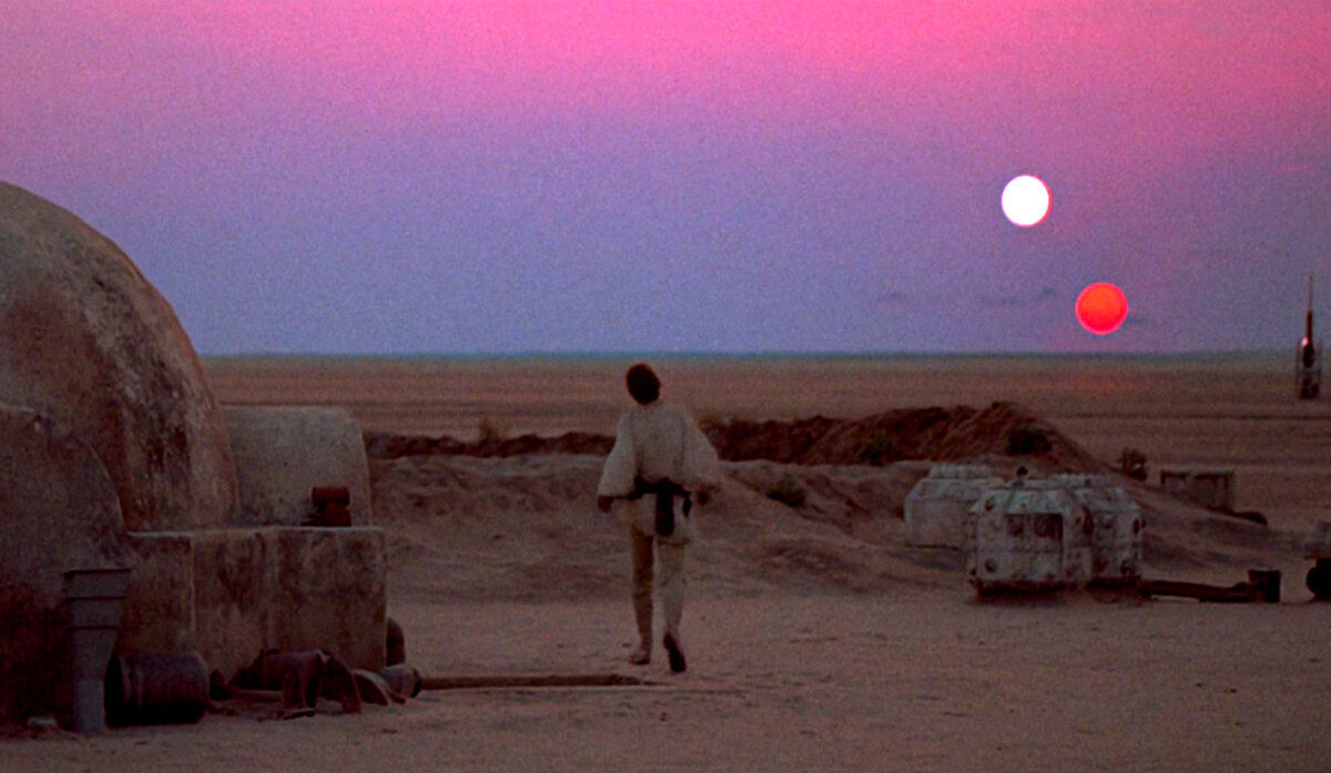 Кадр из картины "Звёздные войны: Эпизод 4 – Новая надежда" (1977).