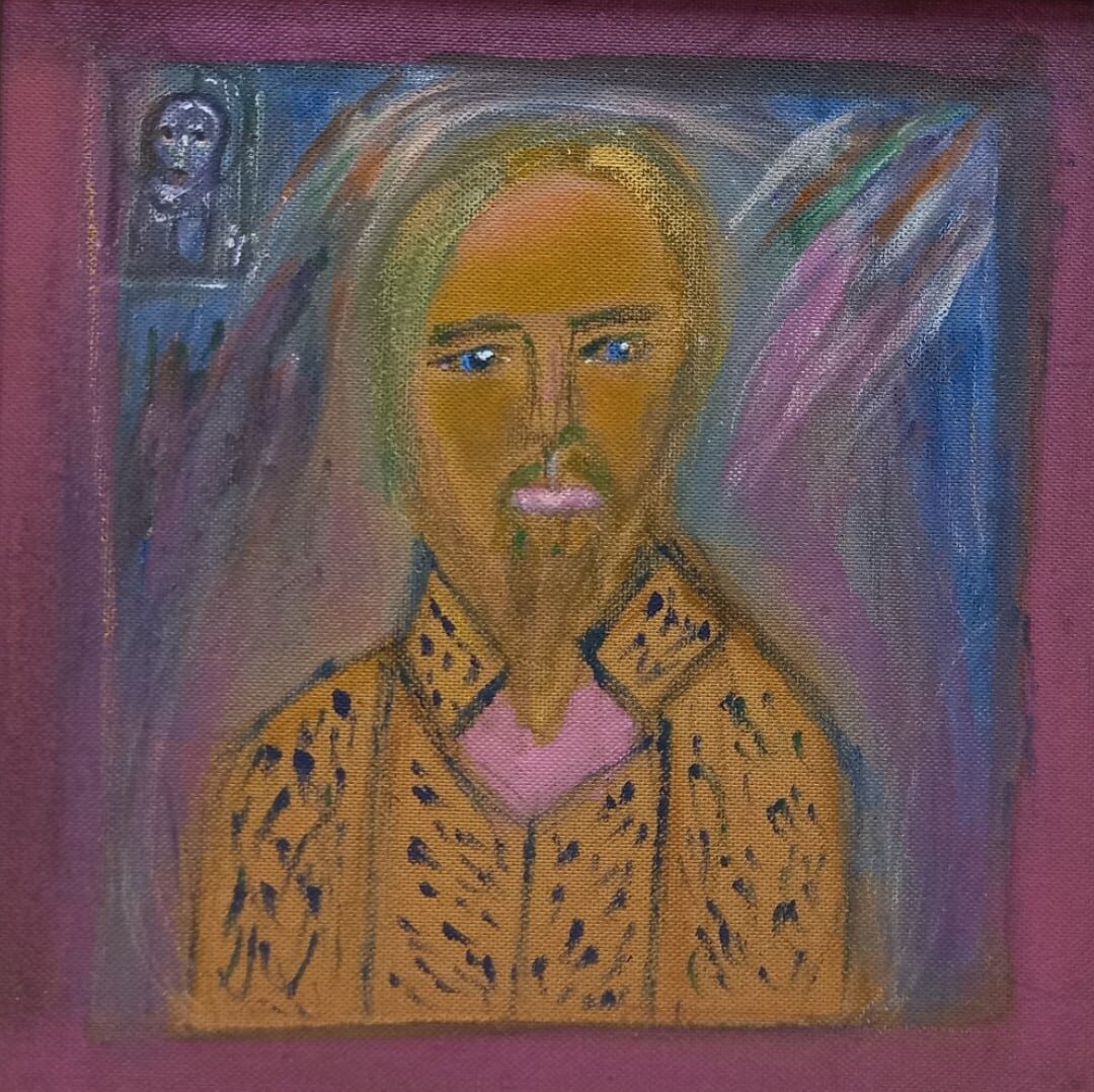 Портрет Ф.М. Достоевского оргалит, 2021. Собрание Виктора Сиренко