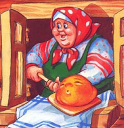 Бабка испекла Колобка.