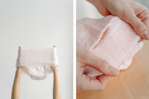 На фото: послеродовые женские трусики NappyClub