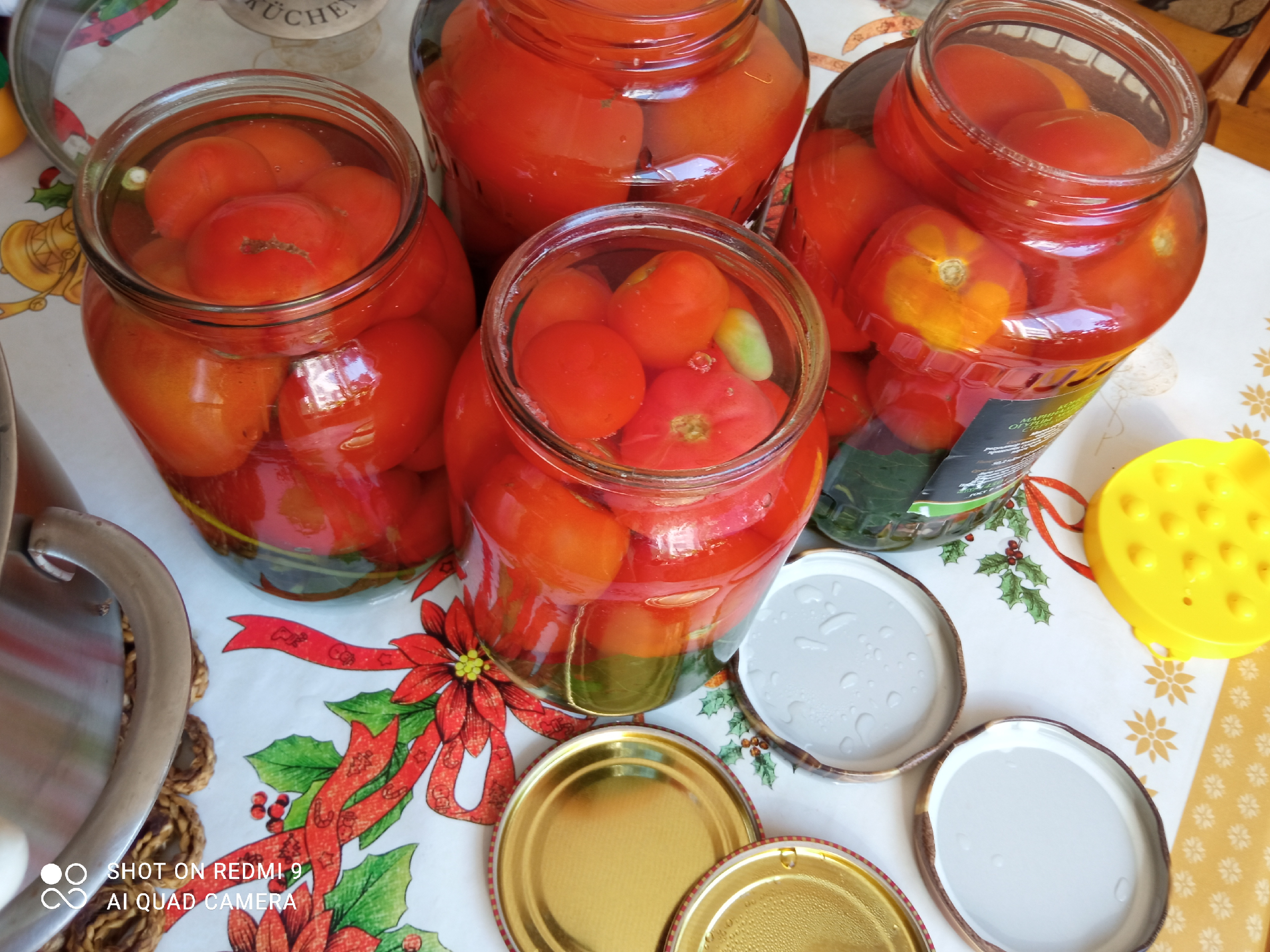 Помидоры на зиму — самый вкусный рецепт без стерилизации с уксусом. Рассол выпивается весь до капли5