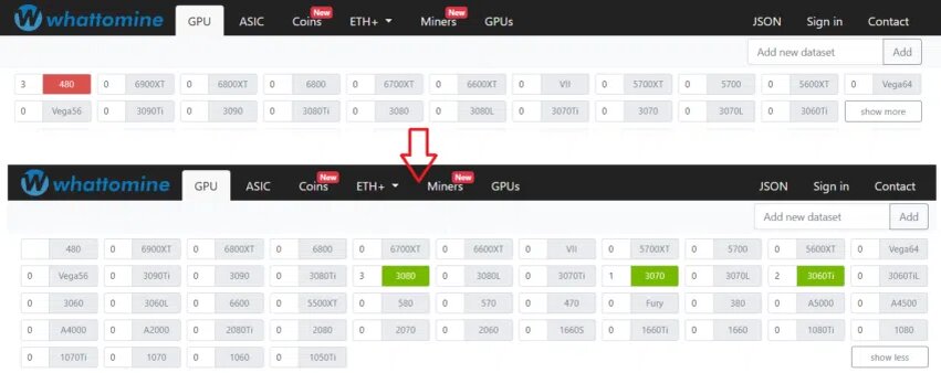 Скрин интерфейса whattomine