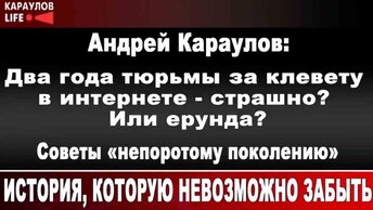 Два года тюрьмы за клевету в интернете - страшно? Или ерунда? Советы «непоротому поколению»