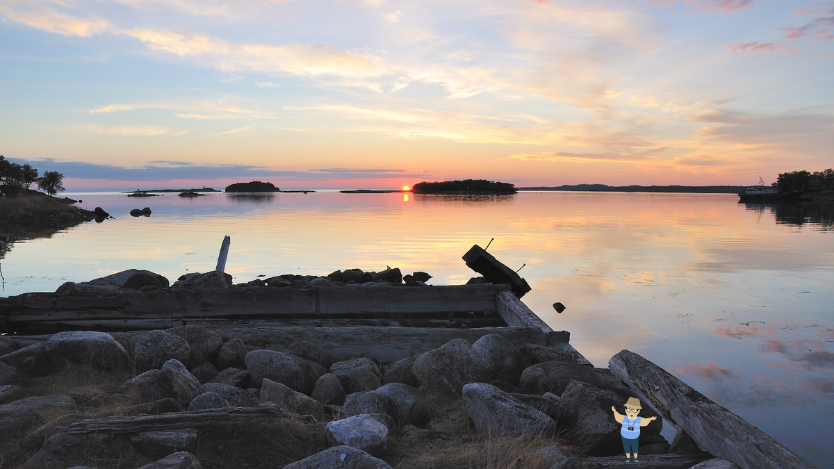 Рассвет на Белом море.