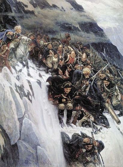Василий Суриков. «Переход Суворова через Альпы», 1899. Государственный Русский музей, Санкт-Петербург