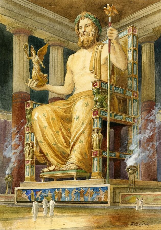  В Древней Греции главным богом считался Зевс, а скульптуру самого бога Грома считали третьим чудом света. Зевса с Олимпа еще называли великим Громовержцем.