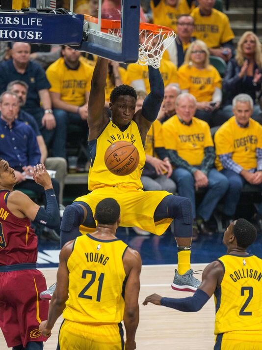 Oladipo dunks it