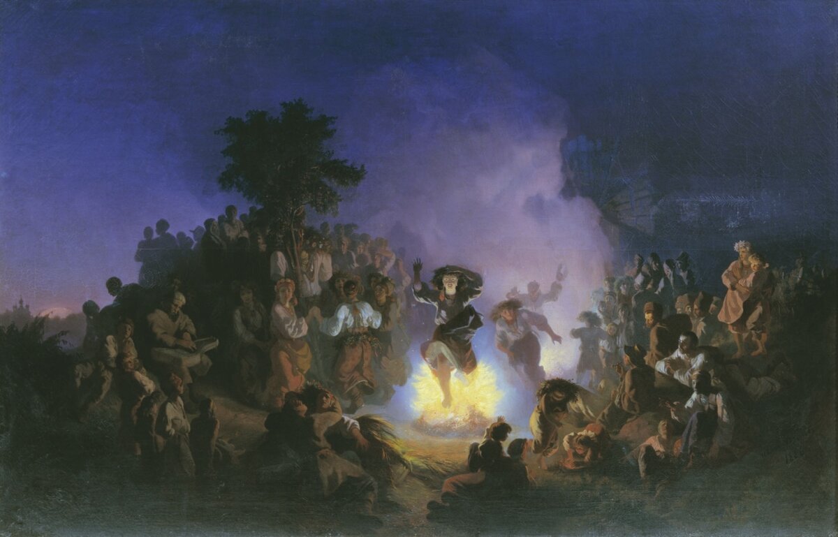 Иван Соколов. Ночь на Ивана Купалу. 1856