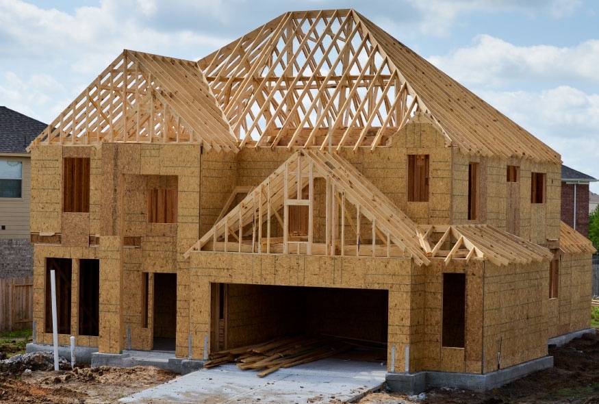 "Спички" и ДСП на бетонной "подушке" - так строят в США