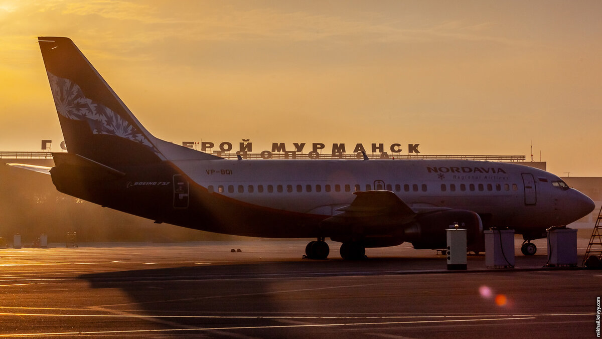 1. Boeing 737-500 авиакомпании Нордавиа. Бортовой номер VP-BQI.