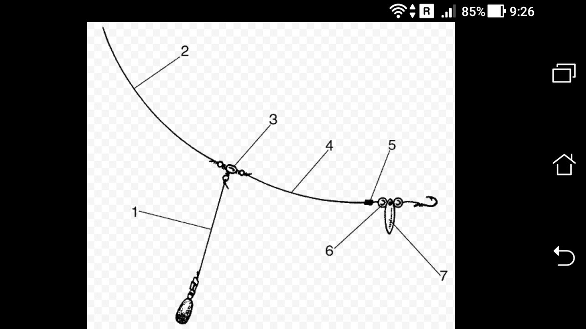 фото рисунок снасти на камбалу с лодки, ловля камбалы на отводной поводок