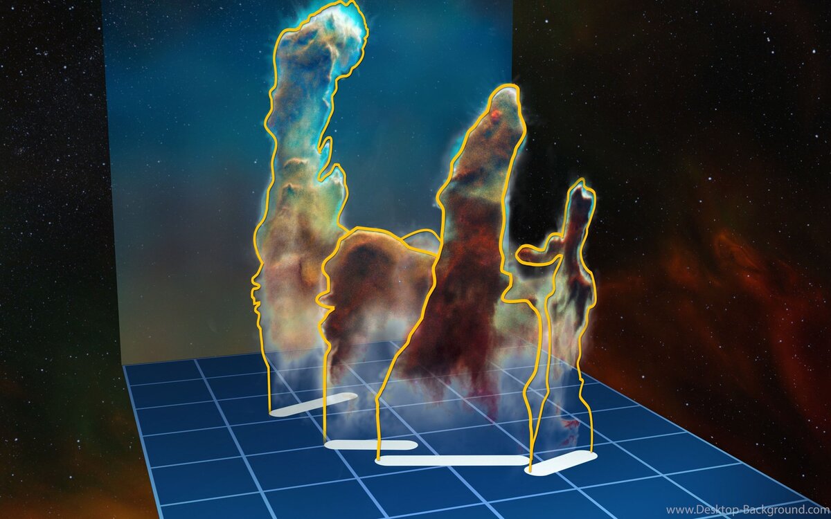 Астрономы из Европейской южной обсерватории при помощи комплекса Very Large Telescope смогли составить трехмерную модель Столпов.