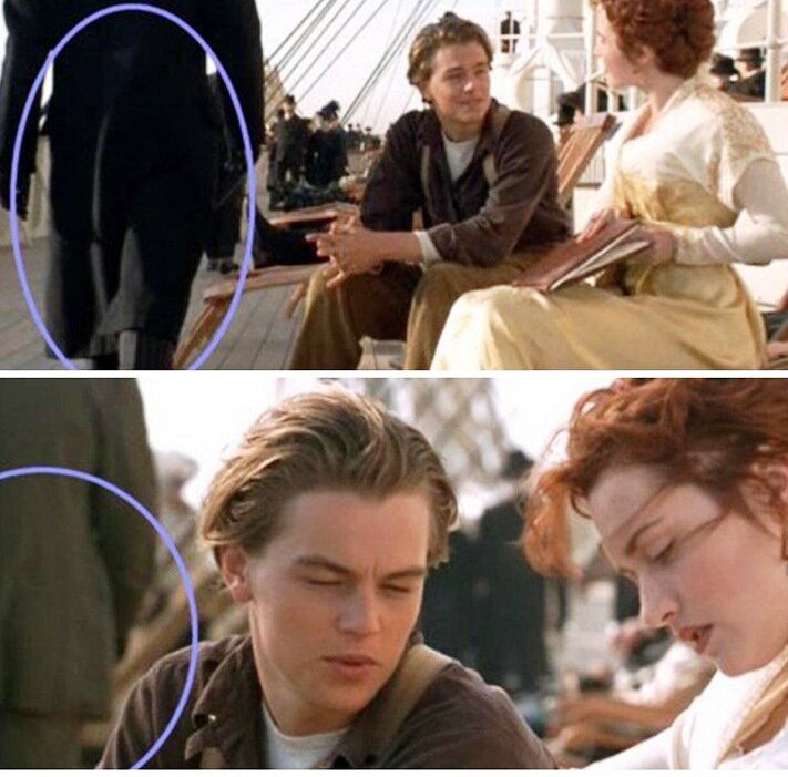 В 1997 году вышел знаменитый на сегодняшний день фильм "Титаник". В те года людям не было известно про понятие "киноляпы". По этому зрители не замечали кино-грехов при монтаже фильма.