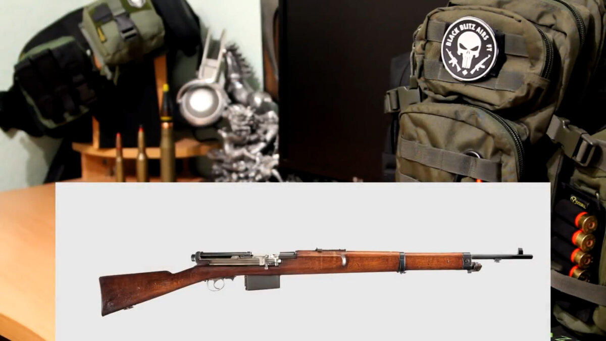 Винтовка Мондрагона / Фото с видео канала YouTube "Patr1ot" / Топ 10 самозарядных винтовок Второй мировой войны / Фото доработано Major_Fantomas