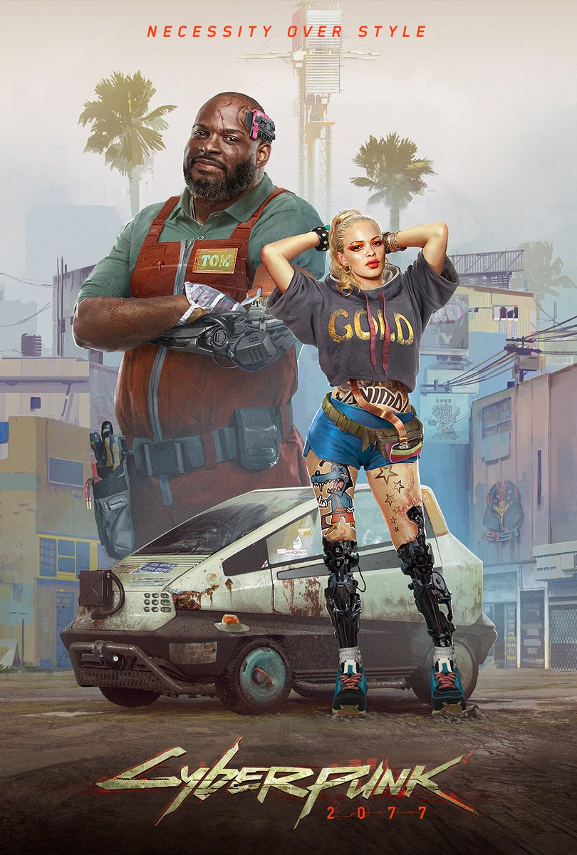 Арт-работа к игре Cyberpunk / ист. : @CyberpunkGame