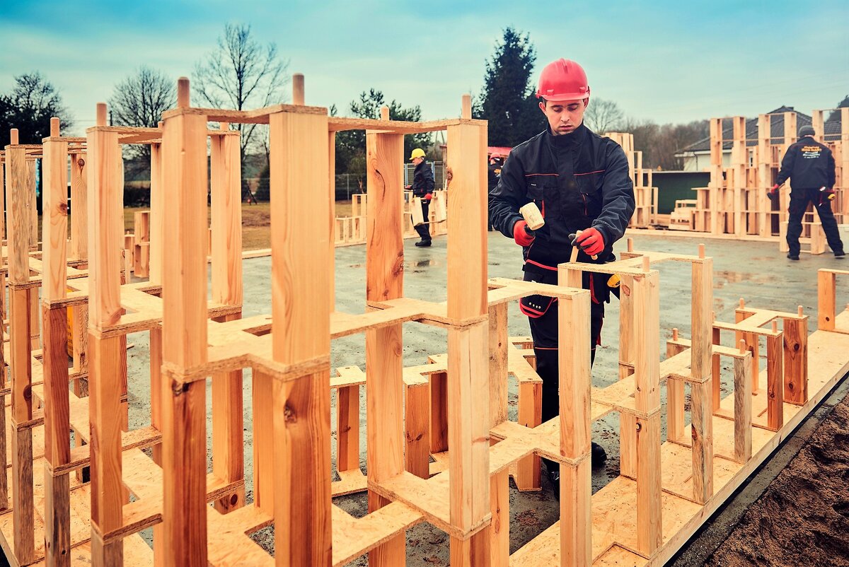 Сборка выставочного дома. Польша. Компания Cada Casa.