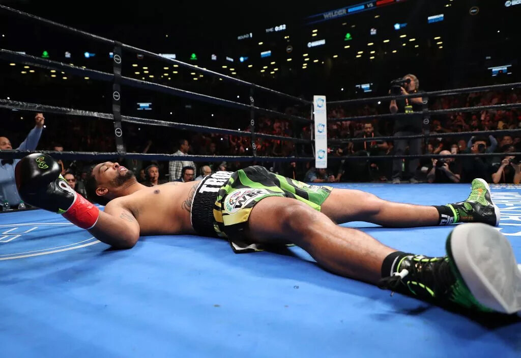 Я был повержен, но восстану снова!
Я словно птица Феникс оживу!

Фото: https://www.si.com/boxing/2019/05/19/deontay-wilder-dominic-breazeale-knockout-relevancy-problems