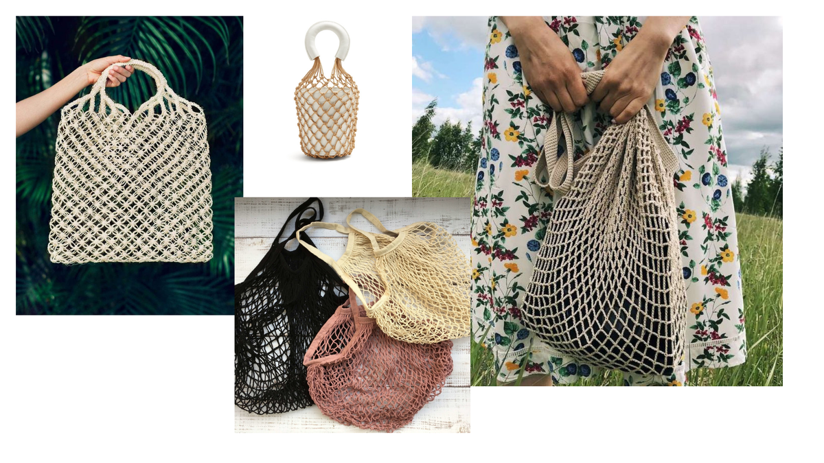 Авоська, плетеная крючком.