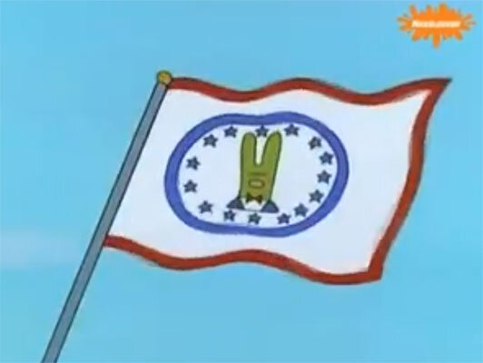 Флаг президента США Рэнсида.  Кадр из мультфильма "Котопес".