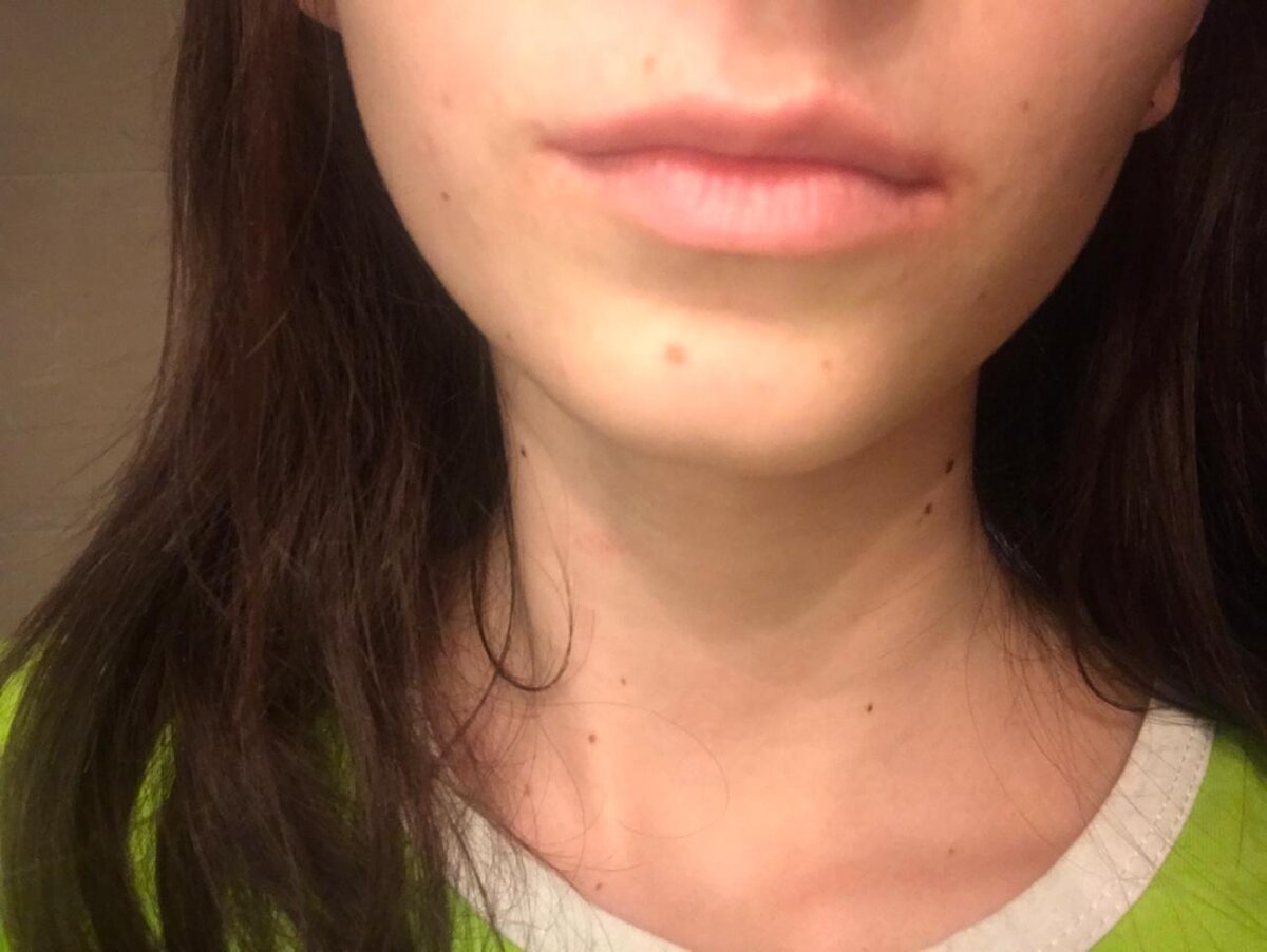 Губы до ухода...