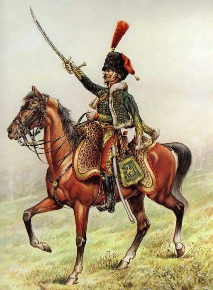 Французский гусар в лосинах