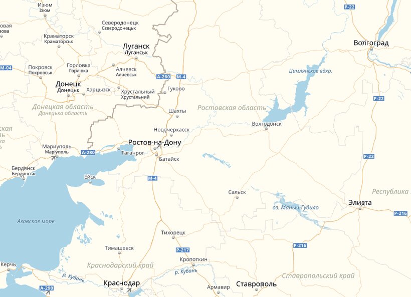 Ростов на карте