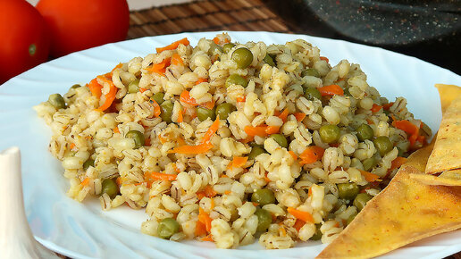 Перловка с овощами. Вкусно и полезно.