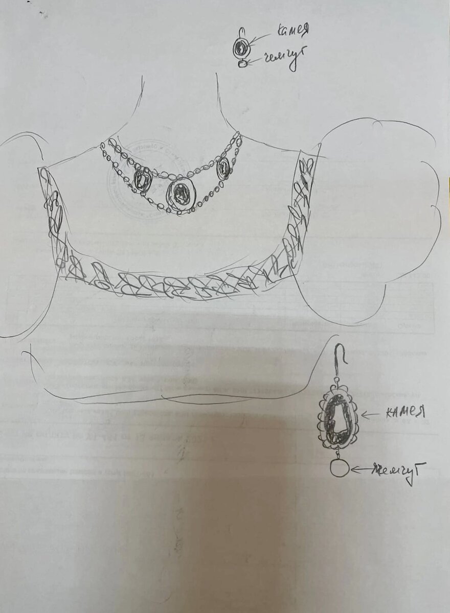 Фото автора. Эскиз заказа.