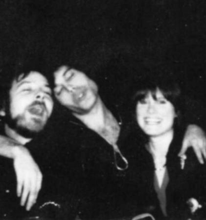 Дэвид Эванс с Фредди Меркьюри и Сарой Харрисон