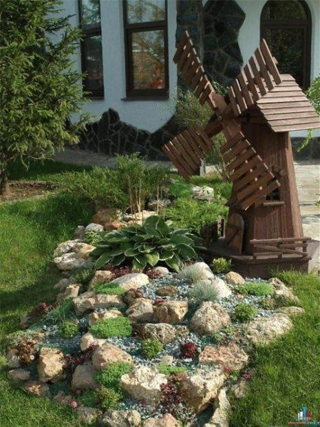 Мельница декоративная для сада своими руками (74 фото)