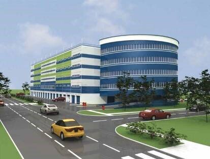 Пример рамповой стоянки закрытого типа