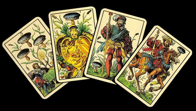 По мнению других знатоков, родиной игральных карт был Китай, и этому есть убедительные доказательства. Дело в том, что именно в Китае в VIII веке  нашей эры была изобретена бумага как таковая, где она использовалась не только для письма и денежных знаков, но служила также для азартных игр. Ещё одним доказательством служат китайские плитки, которые датируются I веком нашей эры. Знатоки склонны считать, что эти цветные плитки, хранящиеся в коллекции Бостонского музея, как раз и послужили когда-то прообразом игральных карт. Китайские карты состояли из четырех мастей, как и широко известные  игральные карты, в отличие от карт в Индии, имеющих восемь мастей.