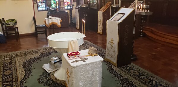 Русский православный храм в Сан-Паулу - покрестили младшую