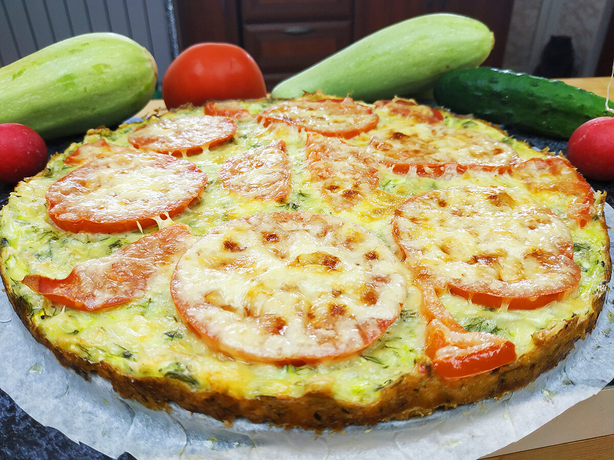 пицца из кабачков на сковороде с колбасой и сыром и помидорами на сковороде рецепт фото 61