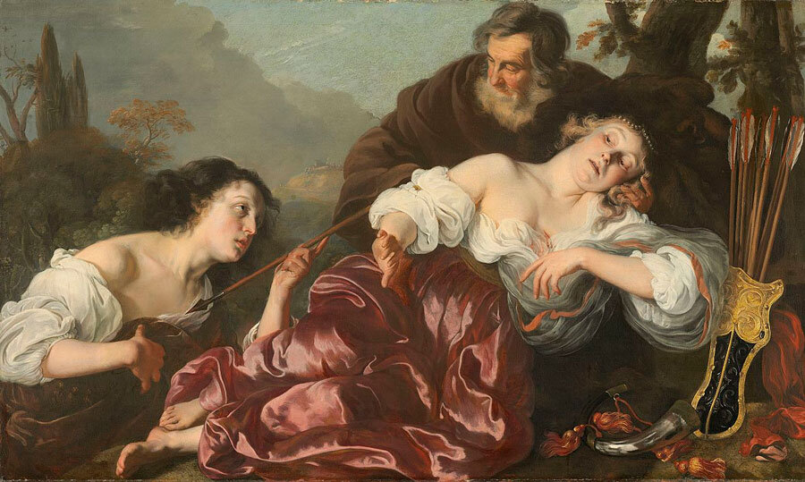 Луис Валли. Сильвио с раненной Дориндой, 1650-е