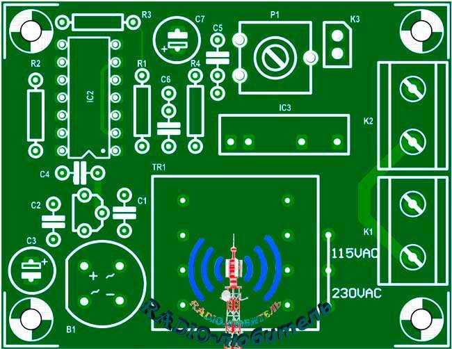 Печатная плата датчика