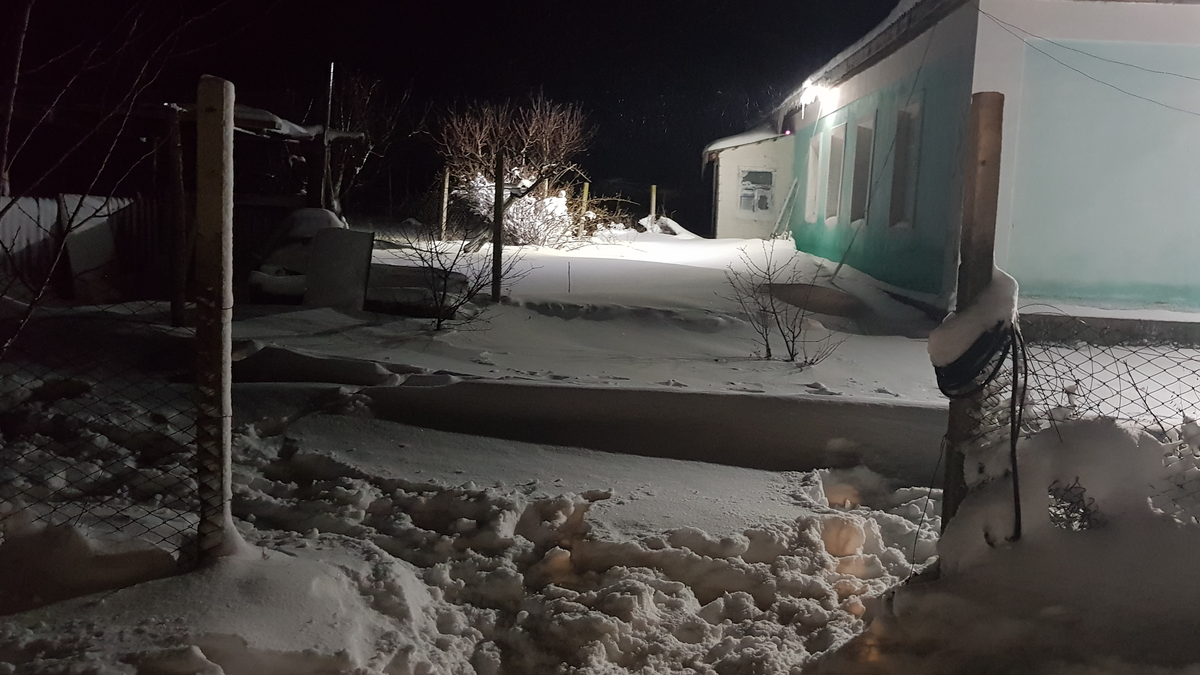 Снег в Крыму Ночью