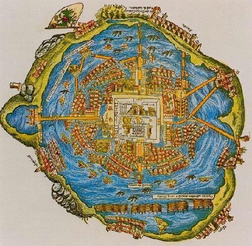 План Теночтитлана. Источник: wikipedia.org