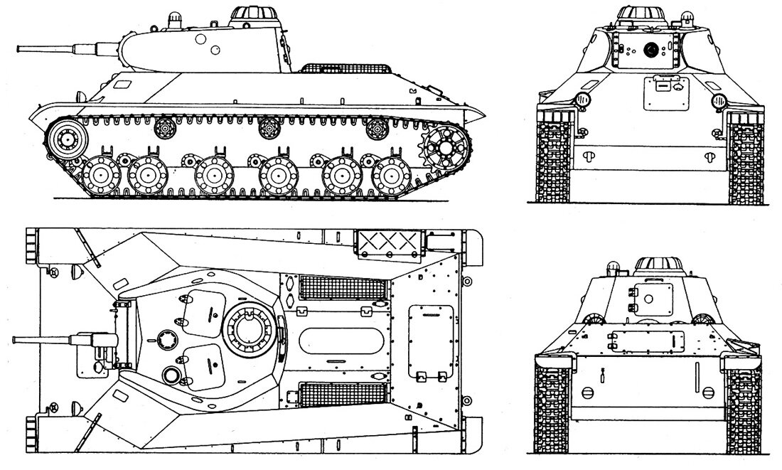 Из 1 чертеж танк История Советского Лёгкого танка Т-50 Военные фильмы и техника Дзен