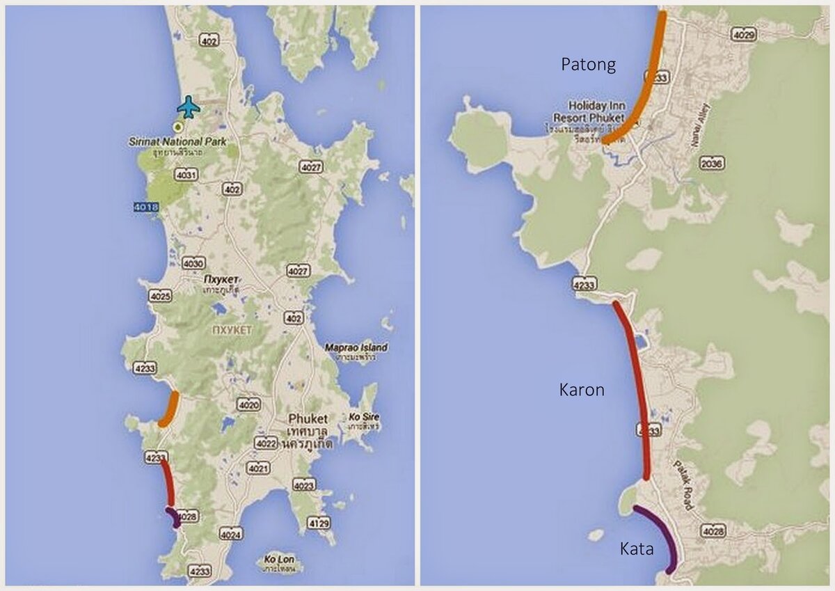 острова пхукета с названиями