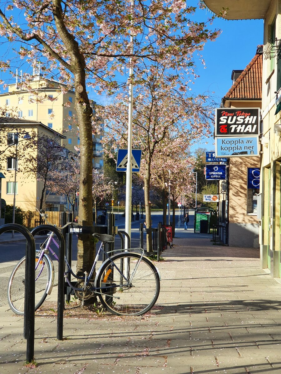 Брошенный велосипед на одной из улиц Стокгольма