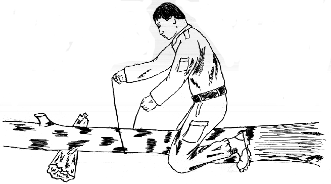     Способ добывания огня с помощью протягивания (трения) стальной проволоки