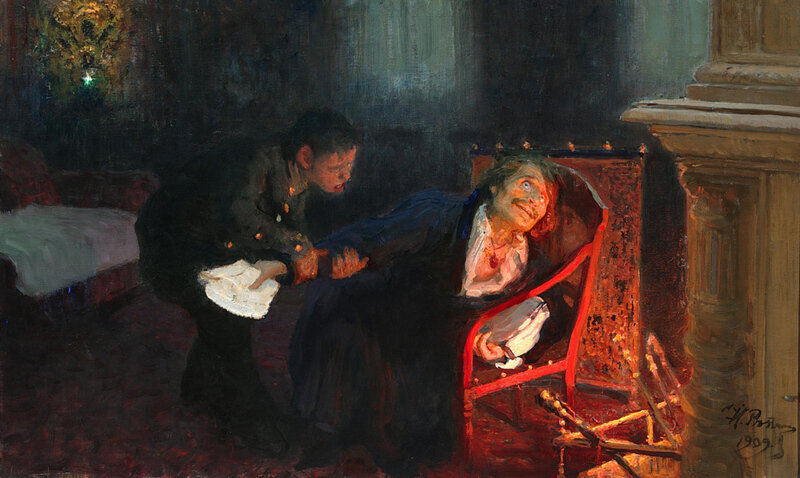 Илья Репин. "Самосожжение Гоголя", 1909 год. 