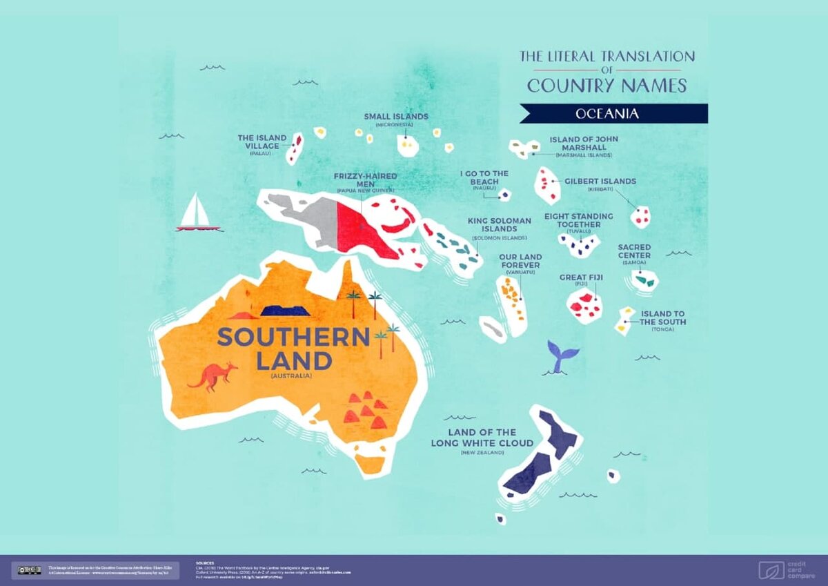 Фото: Credit Card Compare / Австралия не относится к Океании
