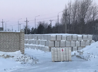 "Склад" кирпичей на захваченной территории