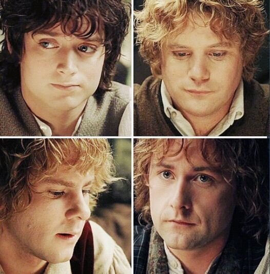 Хоббиты: Фродо, Сэм, Мэри и Пиппин