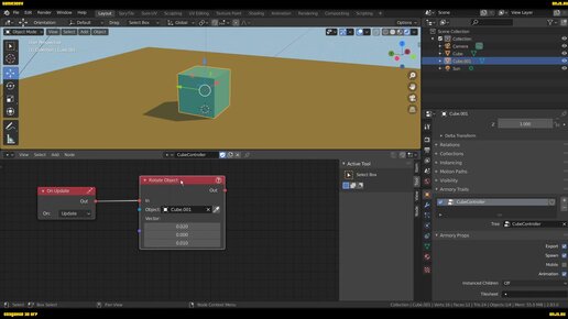 Создание игр в Blender с Armory 3D Game Engine, можно даже без программирования! Уроки Haxe