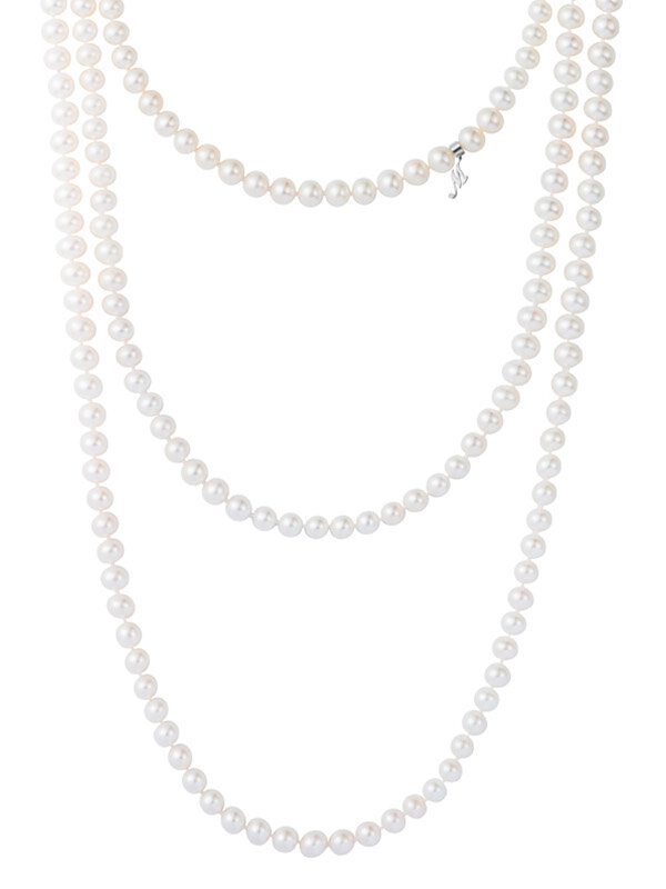 Колье Mercury Classic из белого золота с жемчугом и бриллиантом