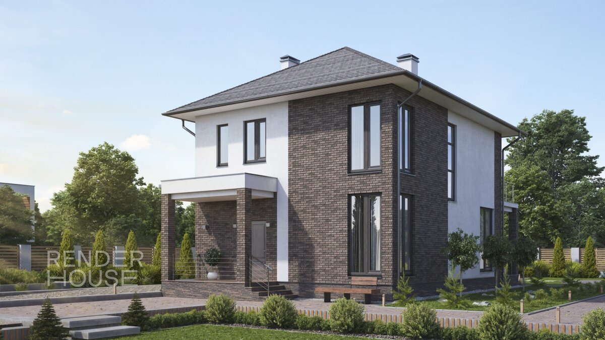 3 удачных проекта домов для молодых семей с детьми 👨‍👩‍👧‍👦 | Render  House: канал о лучших каменных домах в РФ | Дзен